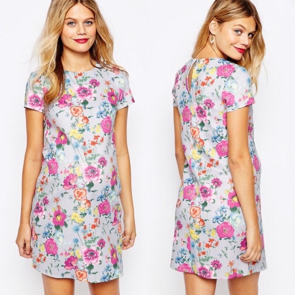ASOS Maternity Scuba Floral T-Shirt Dress